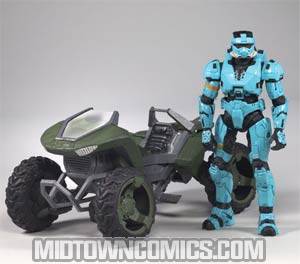 Halo Mongoose Ultra-Light ATV Series 1 Mongoose With Spartan EOD (Cyan) Figure