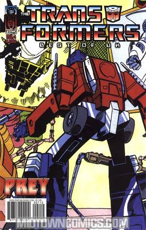 Transformers Best Of UK Prey #1 Incentive Retro Art Variant Cover