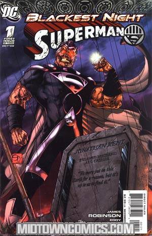 Blackest Night Superman #1 Cover B Incentive Shane Davis Variant Cover