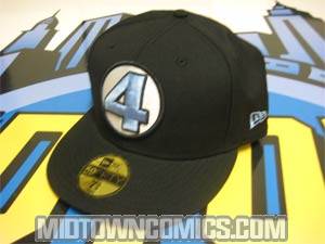 Fantastic Four Symbol Cap - Black/Black Size 7 (55.8 cm / 22 in)