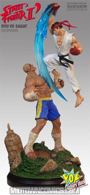 Street Fighter Ryu vs Sagat Diorama Statue