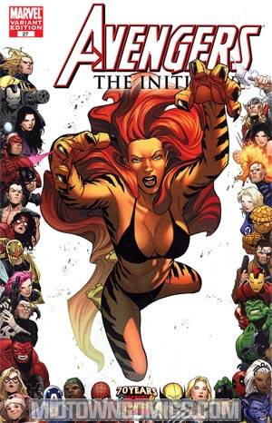 Avengers The Initiative #27 Cover B Incentive 70th Frame Variant Cover