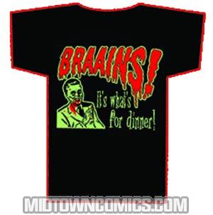 Braaiins Glow-In-The-Dark Black T-Shirt Large