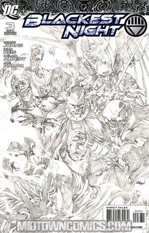 Blackest Night #3 Cover C Incentive Ivan Reis Sketch Variant Cover