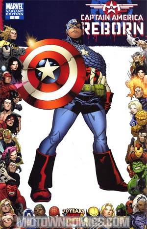 Captain America Reborn #2 Cover E Incentive 70th Frame Variant Cover