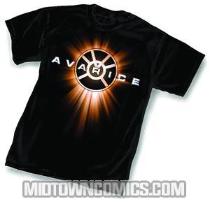 Orange Lantern Symbol Avarice T-Shirt Large