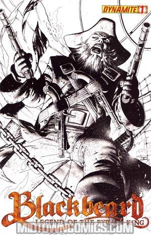 Blackbeard Legend Of The Pyrate King #1 Incentive John Cassaday Black & White Variant Cover