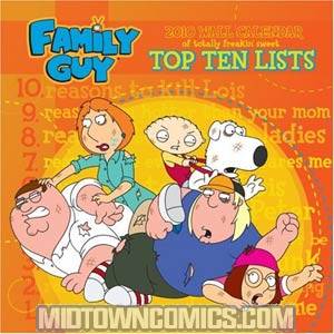 Family Guy Top Ten Reasons 2010 12x12 Inch Wall Calendar