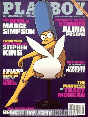 Playboy Magazine Nov 2009 Featuring Marge Simpson And Model Alina Puscau
