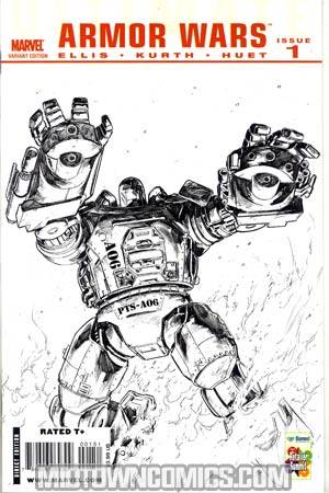 Ultimate Comics Armor Wars #1 Cover D Incentive Retailer Summit Steve Kurth Villain Sketch Cover