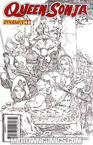Queen Sonja #1 Cover D Incentive Mel Rubi Black & White Variant Cover