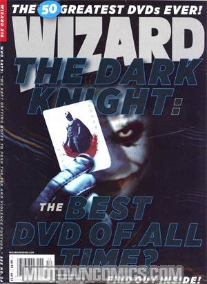 Wizard Comics Magazine #218 50 DVDs Fans Should Own Cvr