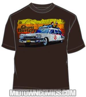 Ghostbusters Retro Echo Brown T-Shirt Large