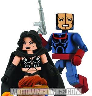 Marvel Minimates Series 34 Variant Black Queen Selene & Hellfire Club Guard 2-Pack