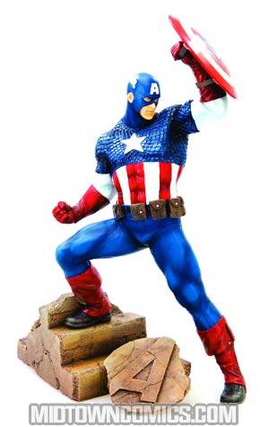 Avengers Reborn Captain America Fine Art Statue