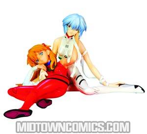Neon Genesis Evangelion Rei & Asuka Plug-Suit Version PVC Statues