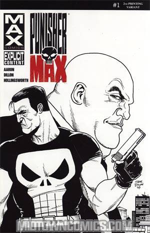 Punisher MAX Vol 2 #1 Cover C 2nd Ptg Steve Dillon Sketch Variant Cover