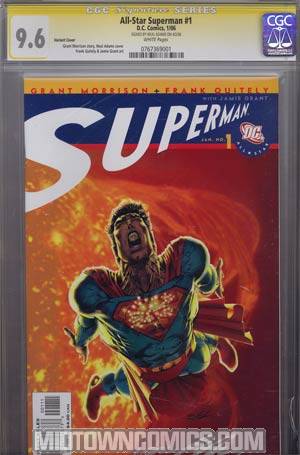 All Star Superman #1 Cover G Variant Signed by Neal Adams CGC 9.6        