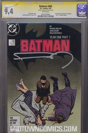 Batman #404 Cover F Signed by Frank Miller CGC 9.4