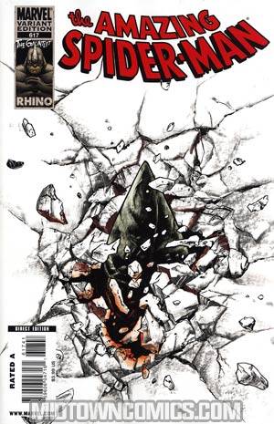 Amazing Spider-Man Vol 2 #617 Cover C Incentive Rhino Is Coming Variant Cover 