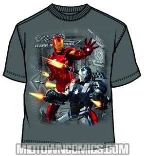 Iron Man 2 Stark Defense Charcoal T-Shirt Large