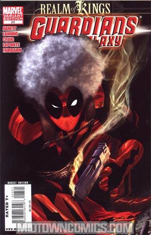 Guardians Of The Galaxy Vol 2 #23 Incentive Deadpool Variant Cover (Realm Of Kings Tie-In)