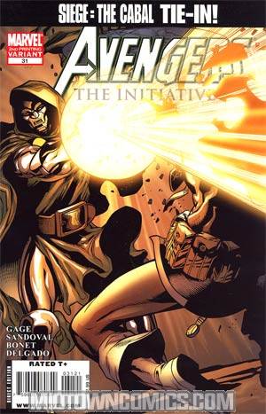 Avengers The Initiative #31 Cover B 2nd Ptg Variant Cover (Siege The Cabal Tie-In)