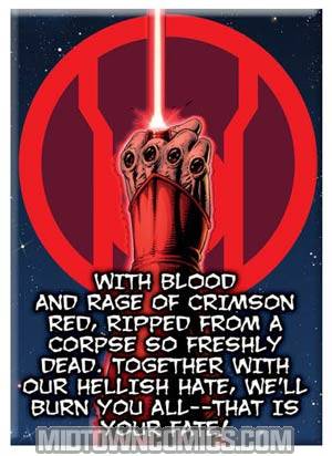 Blackest Night Magnet - Red Lantern Corps Rage Oath (29577DC)