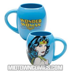 Wonder Woman Close-Up 18-Ounce Blue Ceramic Mug