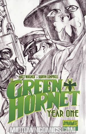 Green Hornet Year One #1 Cover G Incentive Alex Ross Black & White & Green Cover