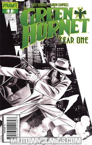 Green Hornet Year One #1 Cover F Incentive John Cassaday Black & White & Green Cover