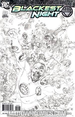 Blackest Night #8 Cover C Incentive Ivan Reis Sketch Cover