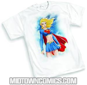 Supergirl Clouds By Michael Turner T-Shirt Large