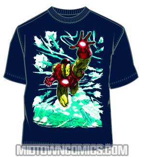 Iron Man Iron Rockets Navy T-Shirt Large