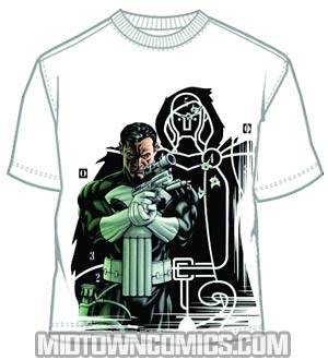 Punisher Target Practice White T-Shirt Large