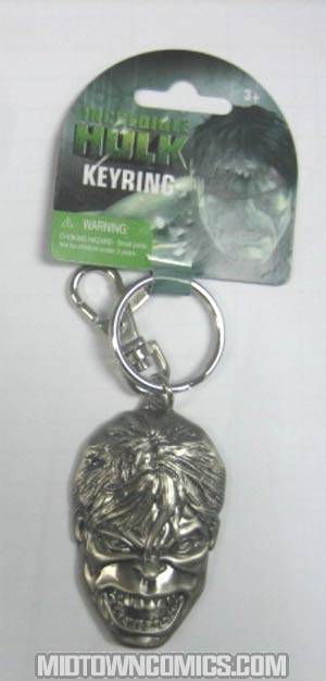 Hulk Head Pewter Keyring
