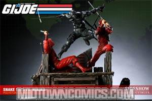 GI Joe Snake Eyes vs Red Ninjas Diorama Statue