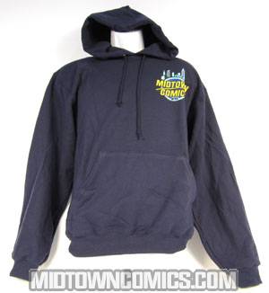Midtown Comics Logo Navy Hoodie Large