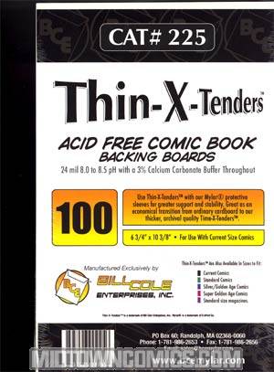 Bill Cole THIN-X-TENDERS Current Size Boards 100-Count