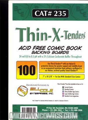 Bill Cole THIN-X-TENDERS Standard Size Boards 100-Count