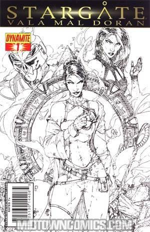 Stargate Vala Mal Doran #1 Cover C Incentive Brett Booth Black & White Cover