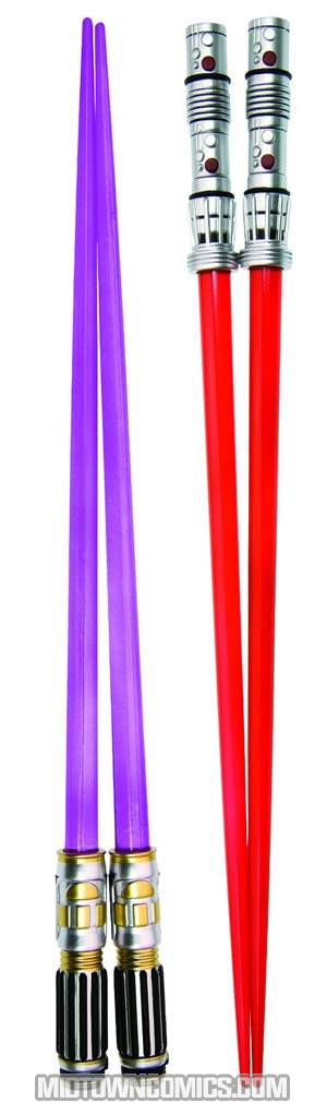 Star Wars Lightsaber Chopsticks Set Darth Maul & Mace Windu