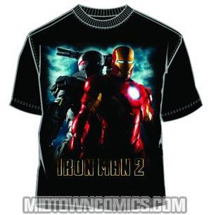 Iron Man 2 War Iron Media-M Black T-Shirt Large