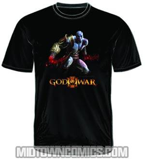 God Of War III Kratos In Action Black T-Shirt Large