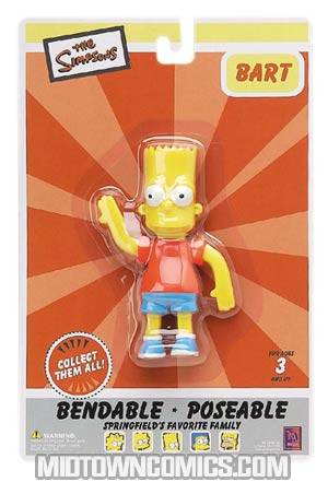 Simpsons Bart Simpson Bendable Figure
