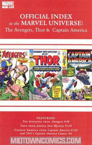 Avengers Thor & Captain America Official Index To The Marvel Universe #2