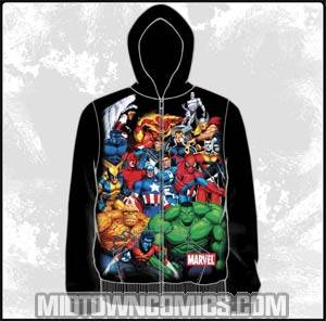 Marvel Team-Ups Marvel Squad Black Hoodie Medium