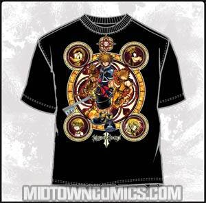 Disney Kingdom Hearts Stained Glass Youth T-Shirt Large