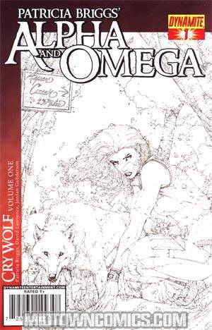 Patricia Briggs Alpha & Omega Cry Wolf Vol 1 #1 Brett Booth Black & White Chase Cover