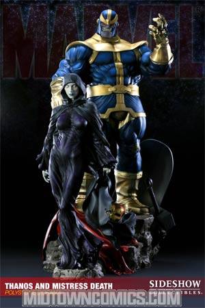 Thanos And Mistress Death Diorama Statue